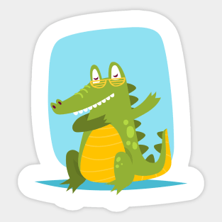 The alligator crocodile returns its inclusion Sticker